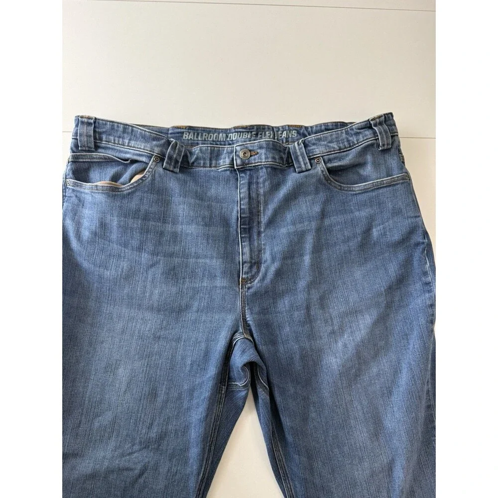 Duluth Trading Jeans Men's Size 44x28 Ballroom Double Flex Relaxed Fit Workwear